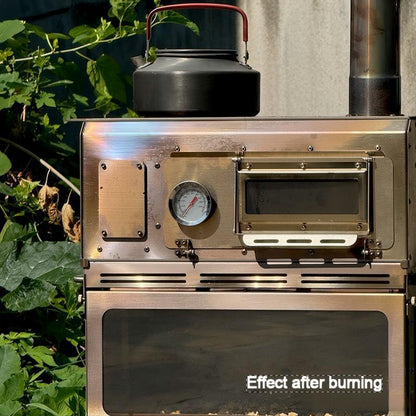 Outdoor Camping Stainless Steel Wood-Burning Stove Portable Multi-Functional Heater for Camping and Tents