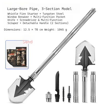 New Outdoor Folding Multi-Functional Military Shovel for Vehicles - Manganese Steel Chinese Shovel for Fishing and Camping