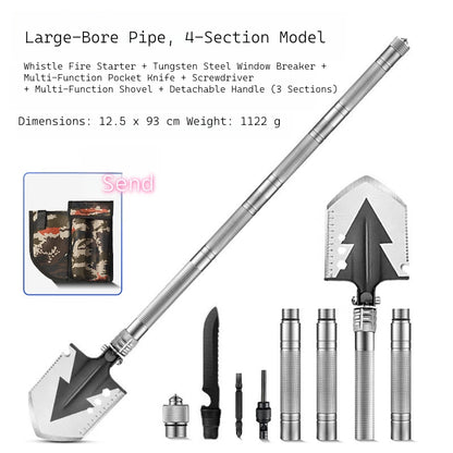 New Outdoor Folding Multi-Functional Military Shovel for Vehicles - Manganese Steel Chinese Shovel for Fishing and Camping