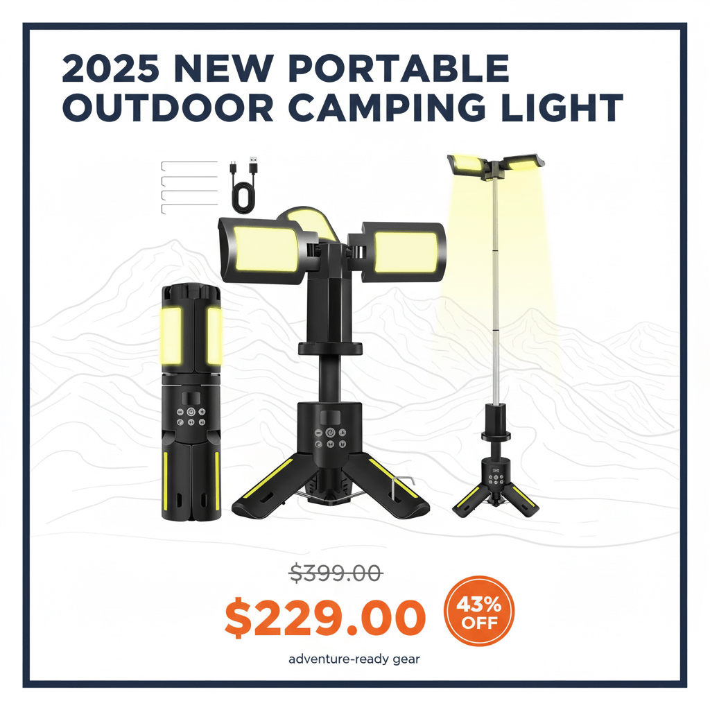 露营灯促销海报