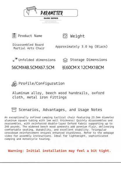 New Detachable Kermit Folding Chair Outdoor Portable Aluminum Alloy Camping Chair Beach Recliner Chair for Garden