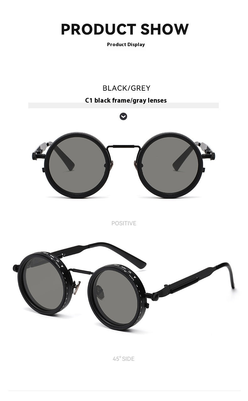 New Retro Punk Style ND9 Adjustable Neutral Density Sunglasses Fishing & Driving Filter Personalized Polarized Sunglasses