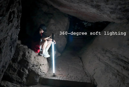 Luminous trekking pole professional night climbing equipment walking stick ultra-light lighting hiking convenient mountaineering