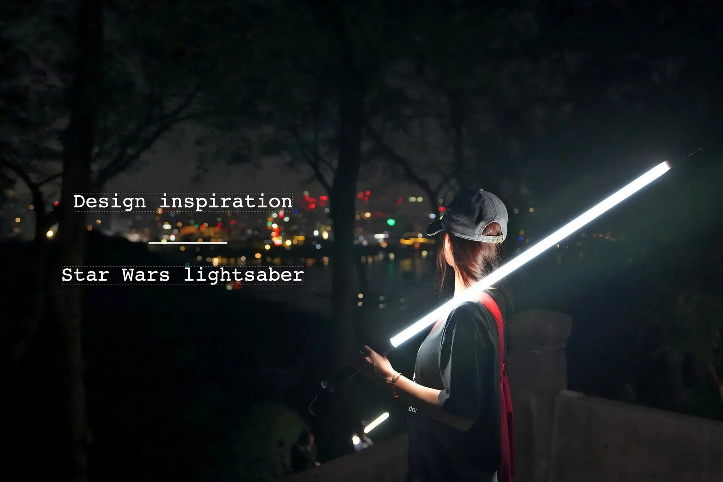 Luminous trekking pole professional night climbing equipment walking stick ultra-light lighting hiking convenient mountaineering