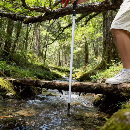 Luminous trekking pole professional night climbing equipment walking stick ultra-light lighting hiking convenient mountaineering