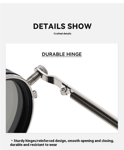 New Retro Punk Style ND9 Adjustable Neutral Density Sunglasses Fishing & Driving Filter Personalized Polarized Sunglasses