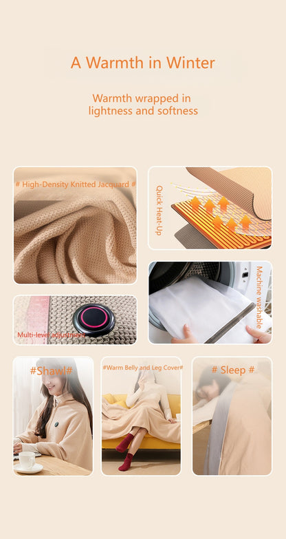 USB Portable Heated Shawl-Stay Warm Anywhere, Anytime