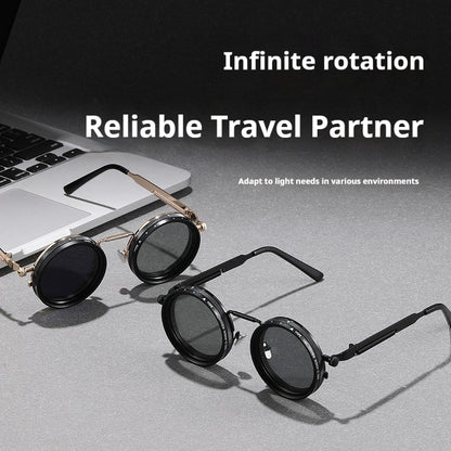 New Retro Punk Style ND9 Adjustable Neutral Density Sunglasses Fishing & Driving Filter Personalized Polarized Sunglasses
