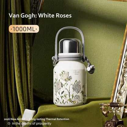 GearMoor Van Gogh Titanium Water Bottle | Large Insulated Cooler | 33.8 & 50.7 oz