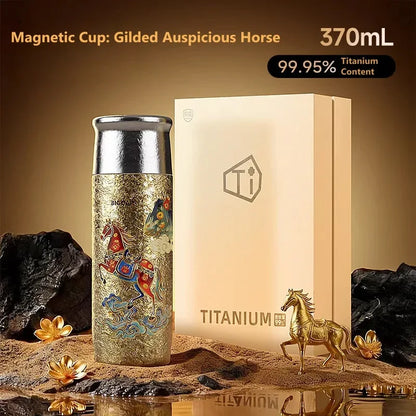 GearMoor Luxury Titanium Tumbler | Chinese Heritage Art Cup | 12.5 oz