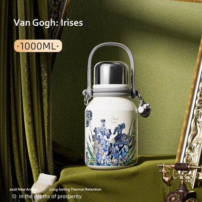 GearMoor Van Gogh Titanium Water Bottle | Large Insulated Cooler | 33.8 & 50.7 oz