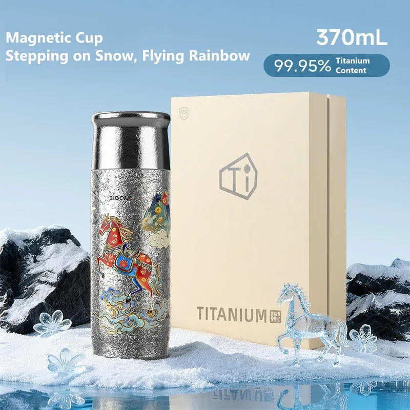 GearMoor Luxury Titanium Tumbler | Chinese Heritage Art Cup | 12.5 oz