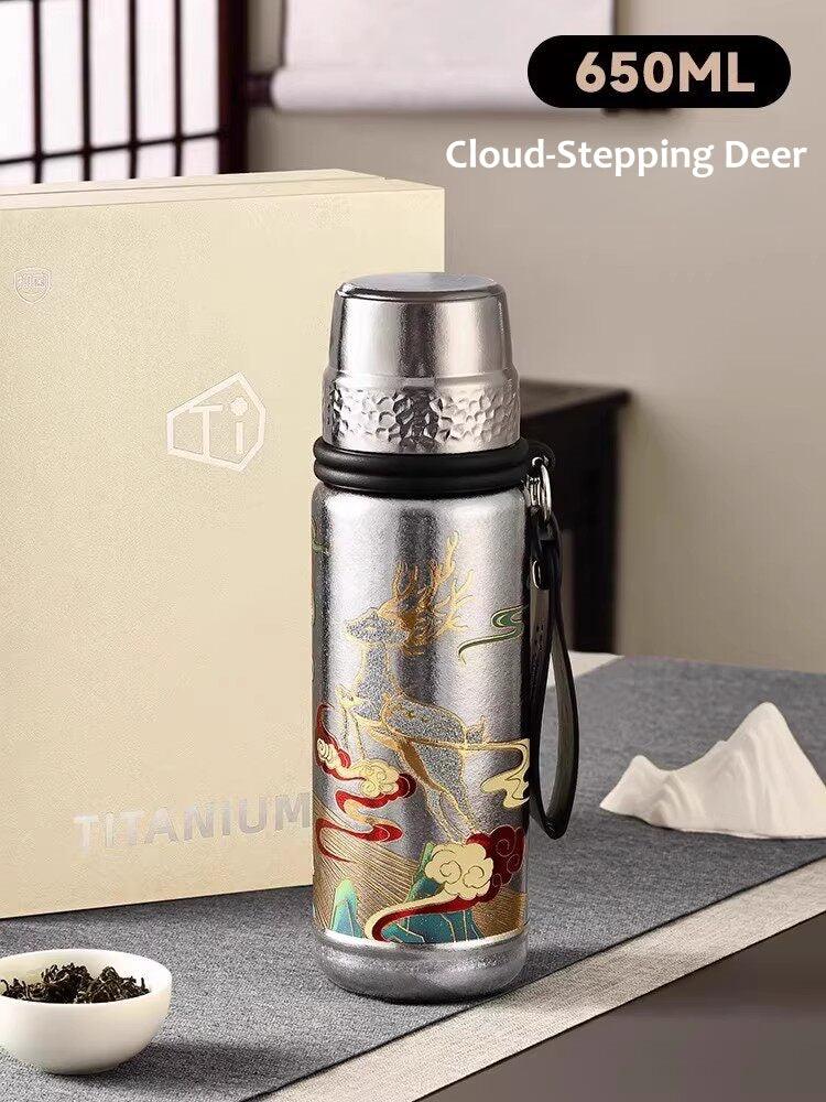 GearMoor Large Titanium Tumbler | Insulated Cold Drink Cup | 21.9 oz