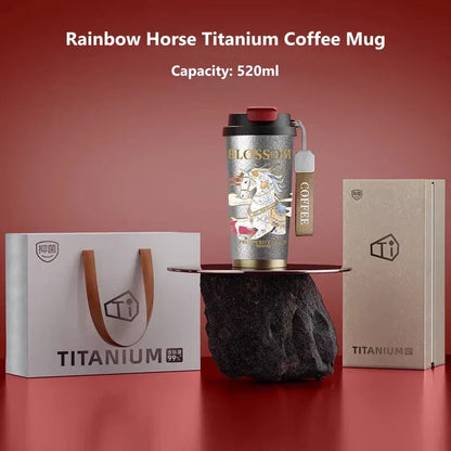 GearMoor Year of Horse Titanium Tumbler | Collector's Cold Cup | 17.6 oz