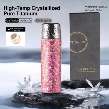 GearMoor Titanium Tea Infuser Tumbler | Smart Temp Display Insulated Cold Cup | 20.3 oz