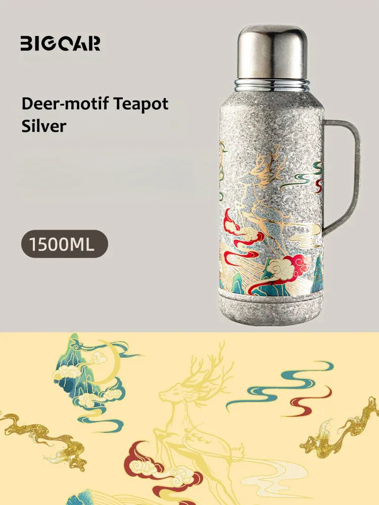GearMoor Titanium Water Bottle SKU 06 – 1500ml 50.7oz, color variant, large capacity vacuum insulated titanium bottle
