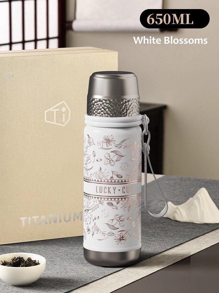 GearMoor Large Titanium Tumbler | Insulated Cold Drink Cup | 21.9 oz