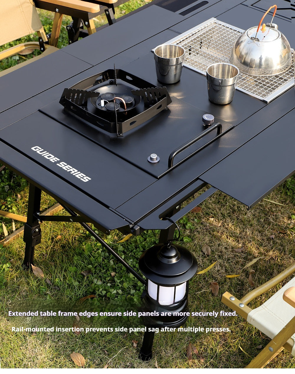 New GuideSeries Outdoor Camping Aluminum Alloy IGT5 Unit Folding Table Semi-Automatic BL028 Table