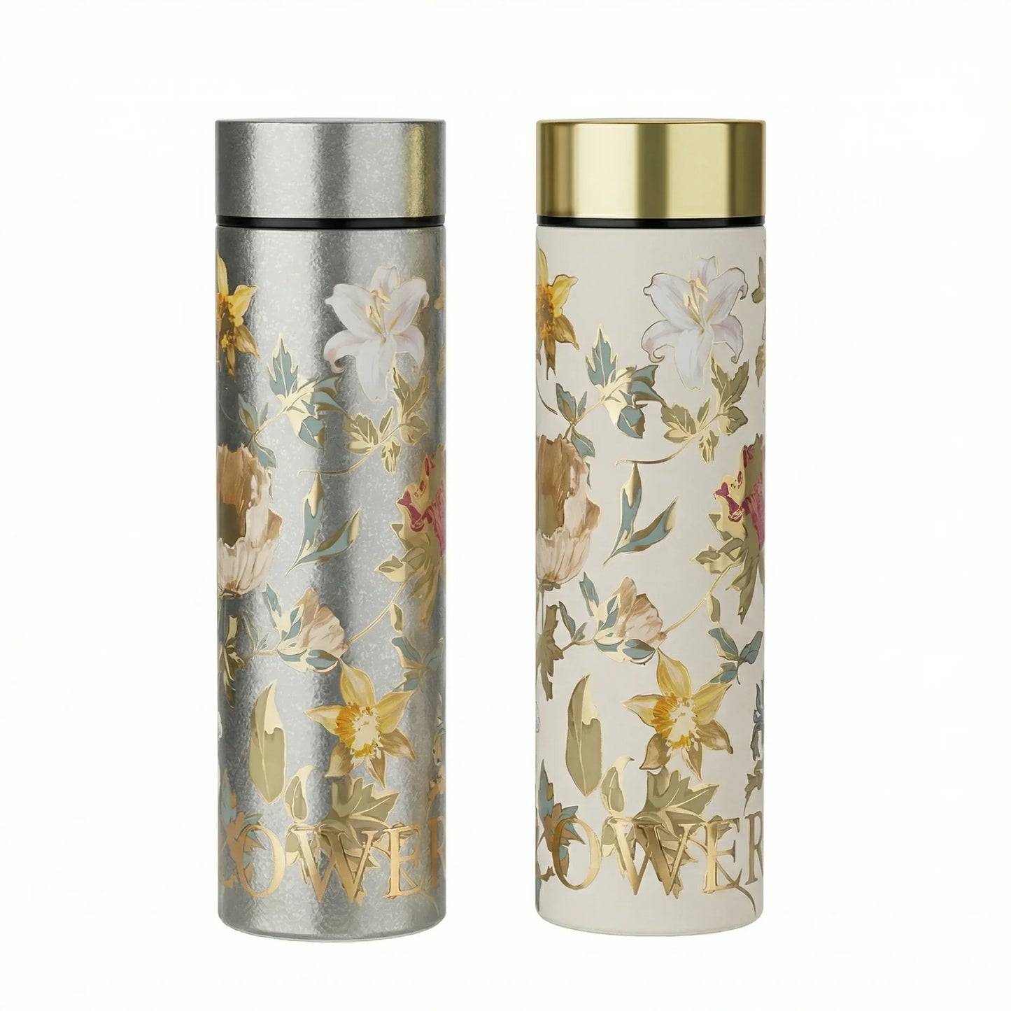 GearMoor Peony Titanium Tumbler | Insulated Cold Cup Tea Separator | 10.1 & 16.9 oz