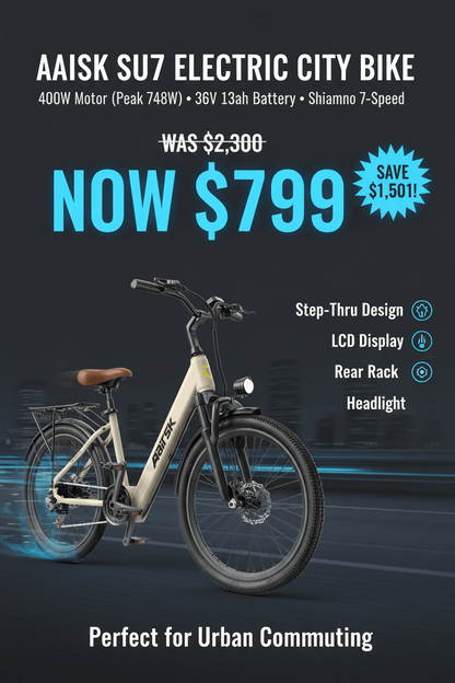 Aaisk SU7 Electric City Bike Promotional Poster