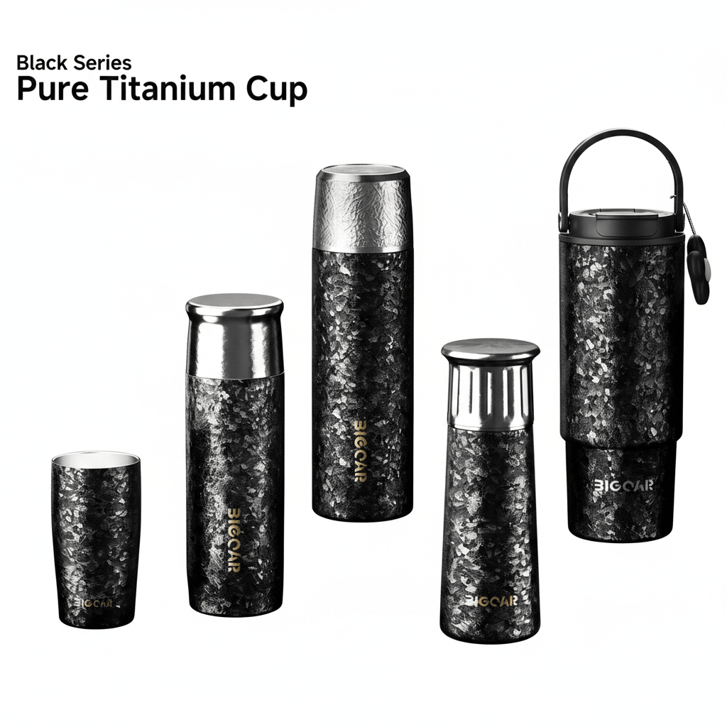 BigCar Black Series Pure Titanium Cup White Background