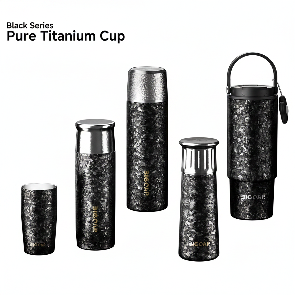 BigCar Black Series Pure Titanium Cup White Background