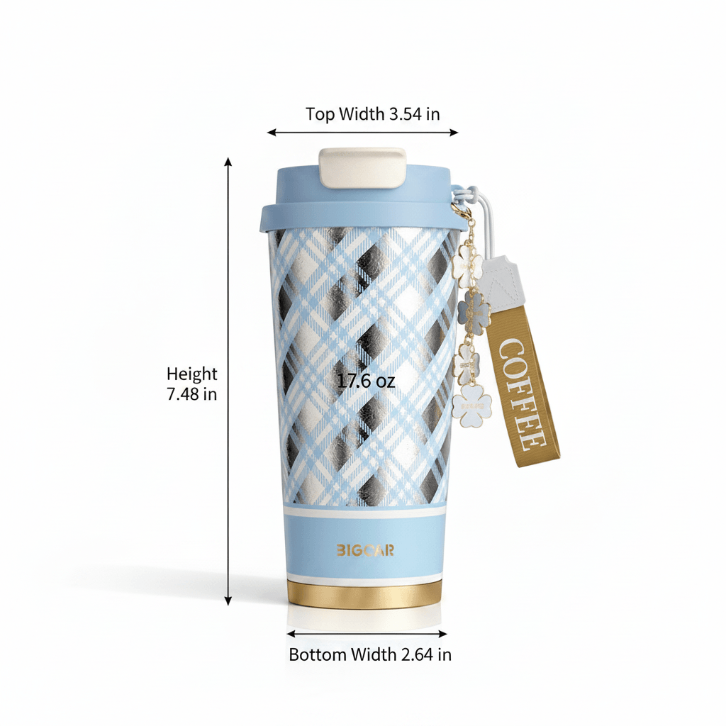 BigCar Coffee Mug Dimension Diagram