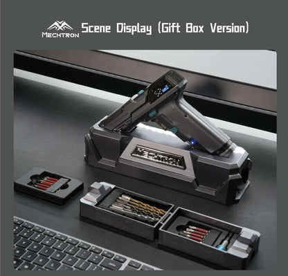 【Cyber Gift】Mecha Universe Esports Desk for Guys: Trendy Gift with AI Smart Drill for Screw Removal and Hole Drilling