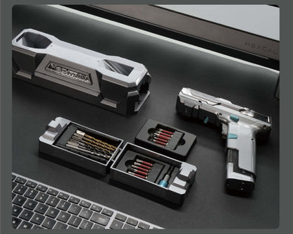 【Cyber Gift】Mecha Universe Esports Desk for Guys: Trendy Gift with AI Smart Drill for Screw Removal and Hole Drilling