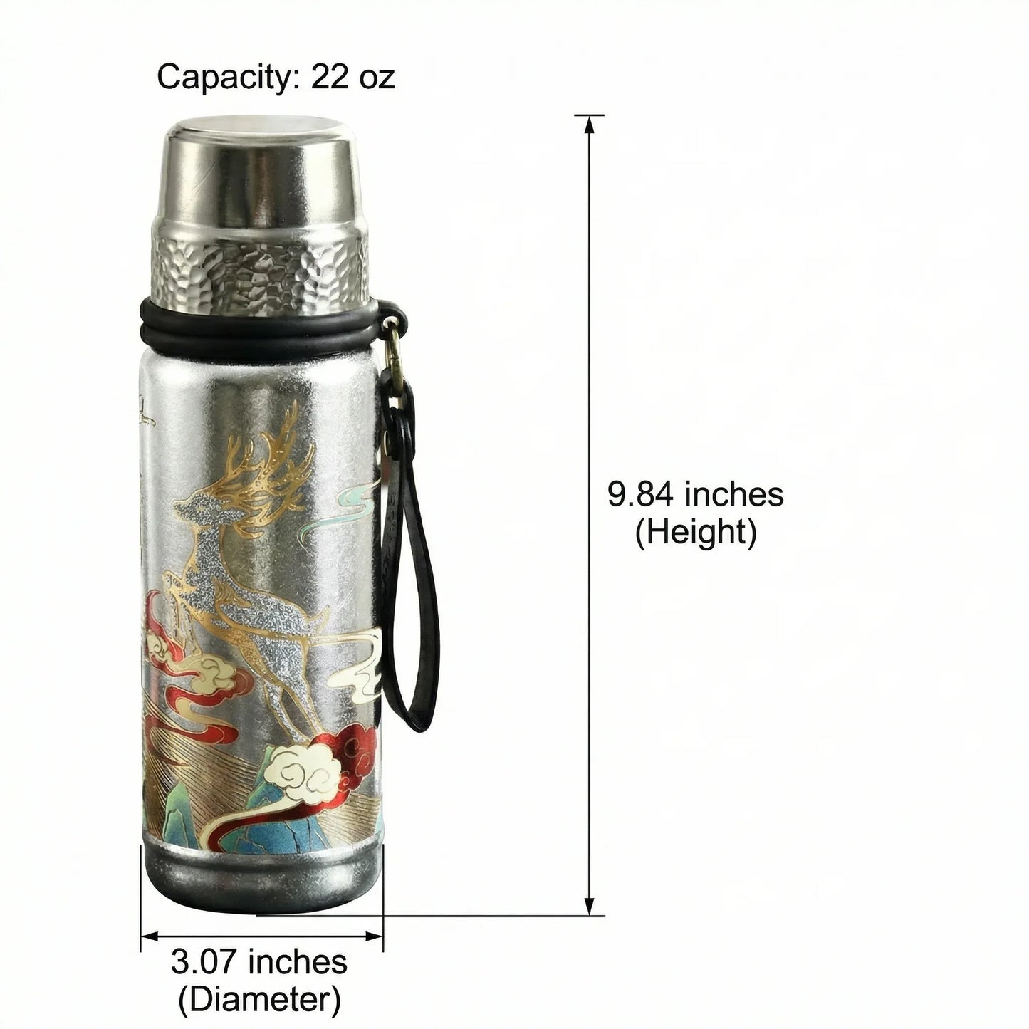 GearMoor Large Titanium Tumbler | Insulated Cold Drink Cup | 21.9 oz