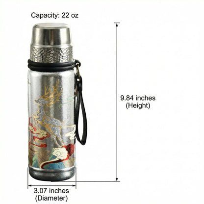 Large Pure Titanium Insulated Tumbler 21.9 oz | Travel Drink Cup