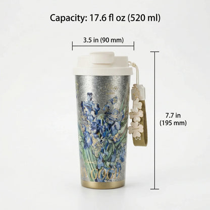 GearMoor Van Gogh Floral Titanium Tumbler | Insulated Cold Cup for Women | 17.6 oz