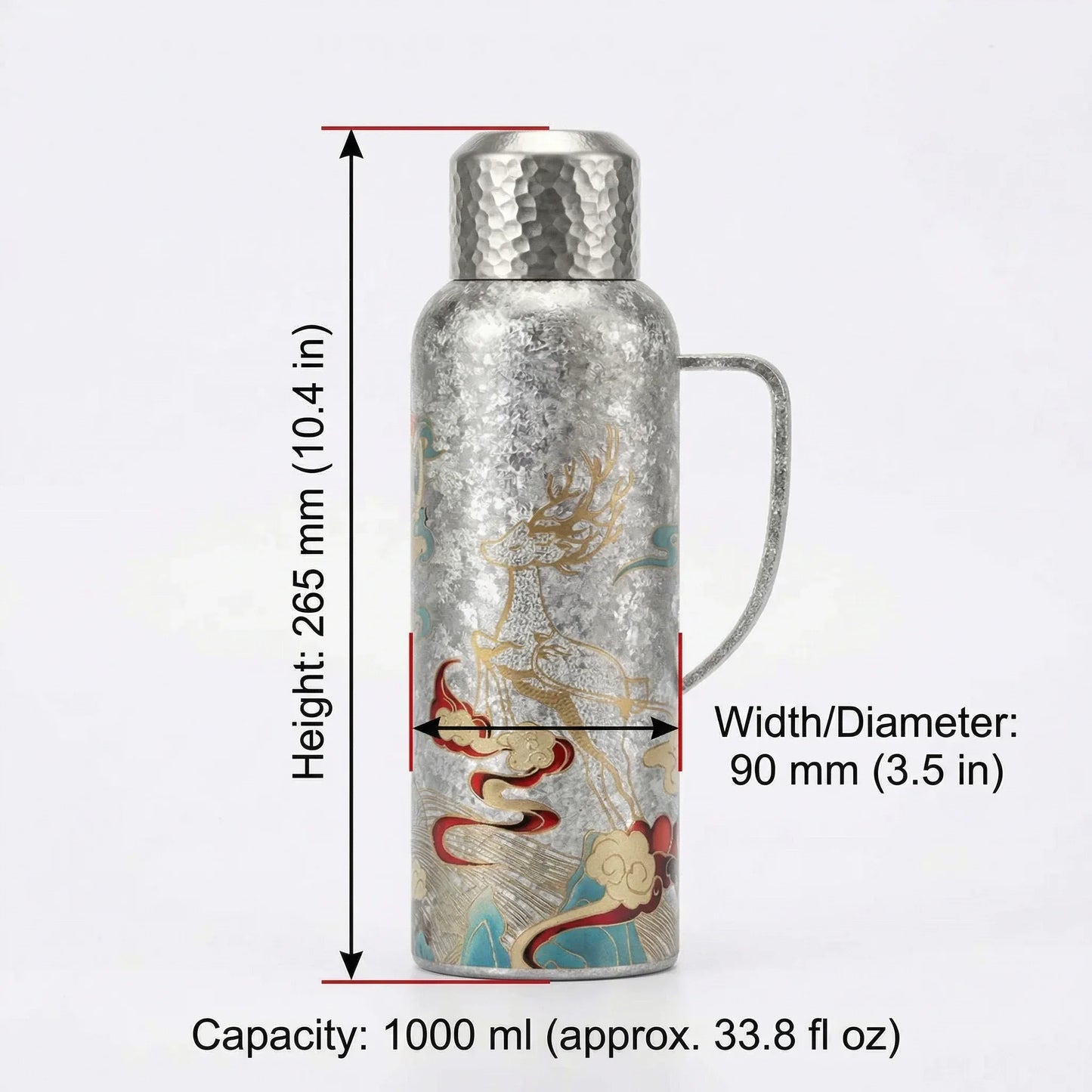 GearMoor Titanium Water Bottle 25.4oz – Gift box packaging, luxury vacuum insulated titanium water bottle gift set
