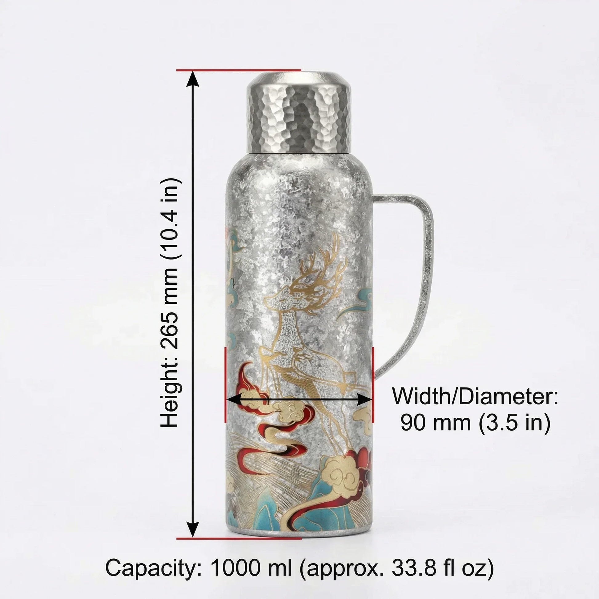 GearMoor Titanium Water Bottle 25.4oz – Gift box packaging, luxury vacuum insulated titanium water bottle gift set
