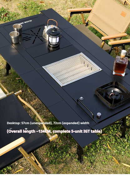 New GuideSeries Outdoor Camping Aluminum Alloy IGT5 Unit Folding Table Semi-Automatic BL028 Table