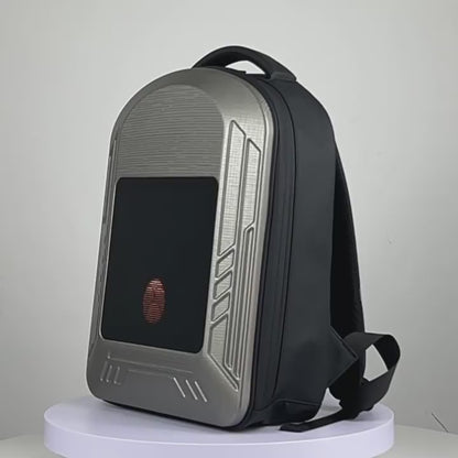 New LED Backpack with Bluetooth Transmitter - Full-Color Motorcycle Style Cycling Hiking Backpack for Men and Women - Smart Dual-Shoulder Bag DIY